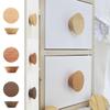Round Wooden Handle Pulls Solid Wood Cabinet Drawer Knobs Single Hole Furniture Handle With Screw Wardrobe Home Decoration