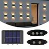 4 шт. солнечные 4/6 светодиодные наружные водонепроницаемые садовые балконные декоративные лампы для уличных настенных светильников наружные садовые солнечные ночные светильники