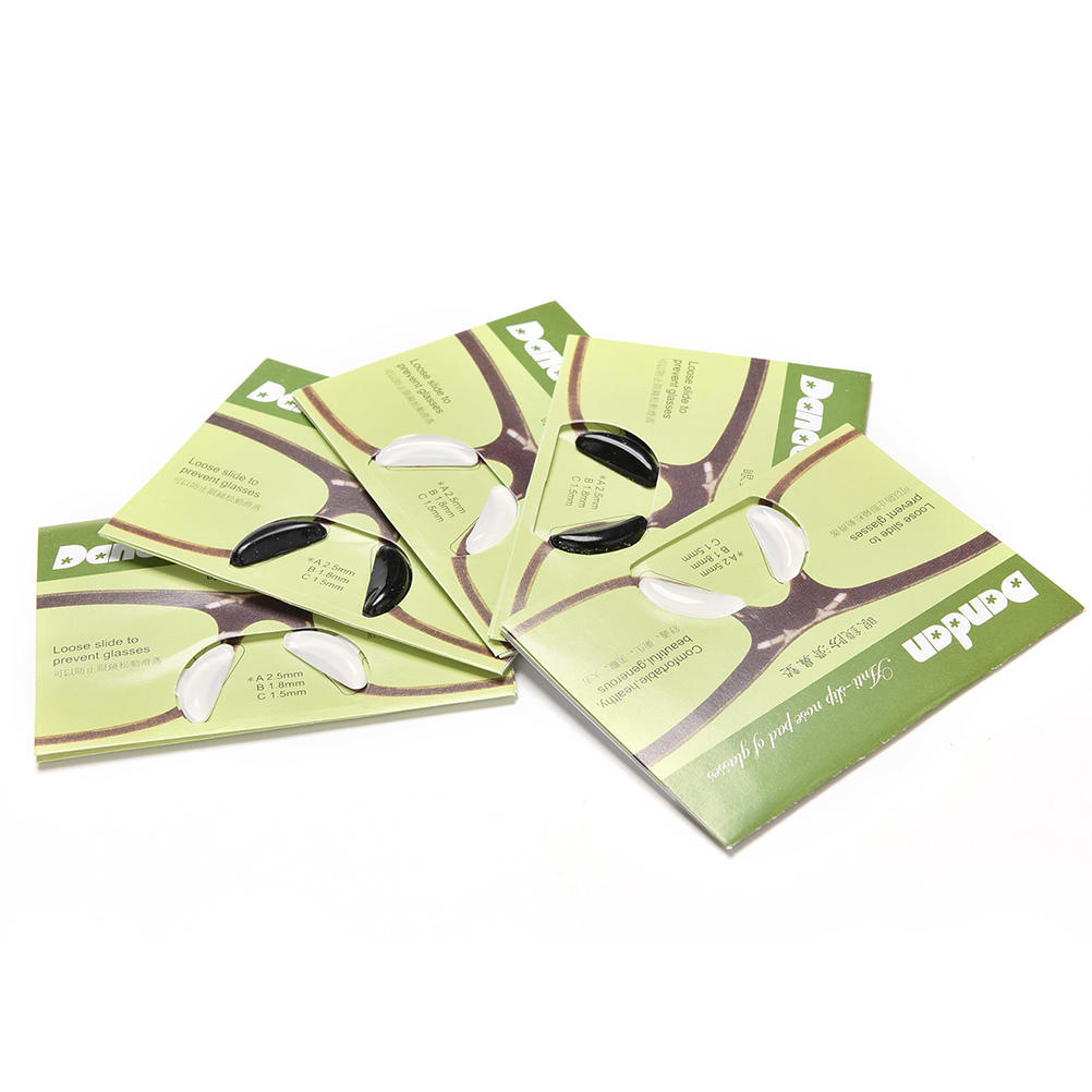 5 Pairs Anti-Slip Silicone Nose Pads For Eyeglass Sunglass Glasses Spectacles