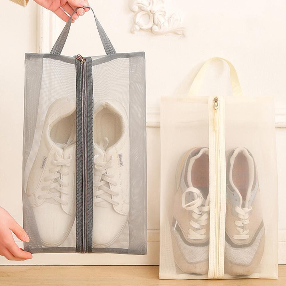 Breathable Portable Outdoor Mesh Shoe Bag Dustproof Shoe Organizer Shoe Pouch for Women & Men