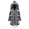 Womens Faux  Winter Jacket  Hooded Coat Fishtail Long Sleeves Overcoat Keep Warm