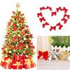 12pcs Bowknot Xmas Tree Ornament Bow Hanging Decoration Christmas Gift DIY Decor Gold Silver Red