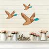 3Pcs Wooden Flying Ducks Decor Duck Hunting Wall Decor Rustic Farmhouse Wall Art Sign for Nursery Bedroom Classroom Playroom Living Room Hanging Decor