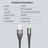 Кабель светодиодный, для быстрой зарядки мобильных телефонов Android, через Micro USB для Samsung, Huawei, Xiaomi