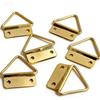 Gold Double Hole Triangle Metal Picture Frame Hook for Horizontal Hanging