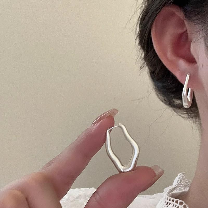 Геометрические серьги-кольца в корейском стиле: Элегантные, Универсальные Украшения для Ушей для Женщин и Студенток