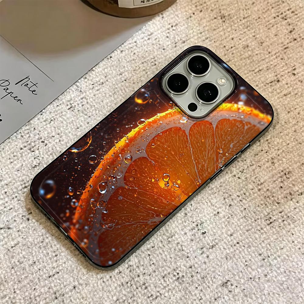 Oranges Flexible Shock Absorbing Phone Case For Iphone 12 11 Pro Max 17 Air 14 15 Plus 16 13 Slim Durable Anti Bump Shell