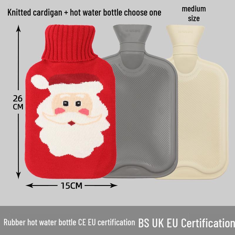 Explosion-Proof Hot Water Bottle: Rubber Design for Stomach and Feet, Long-Lasting Warmth