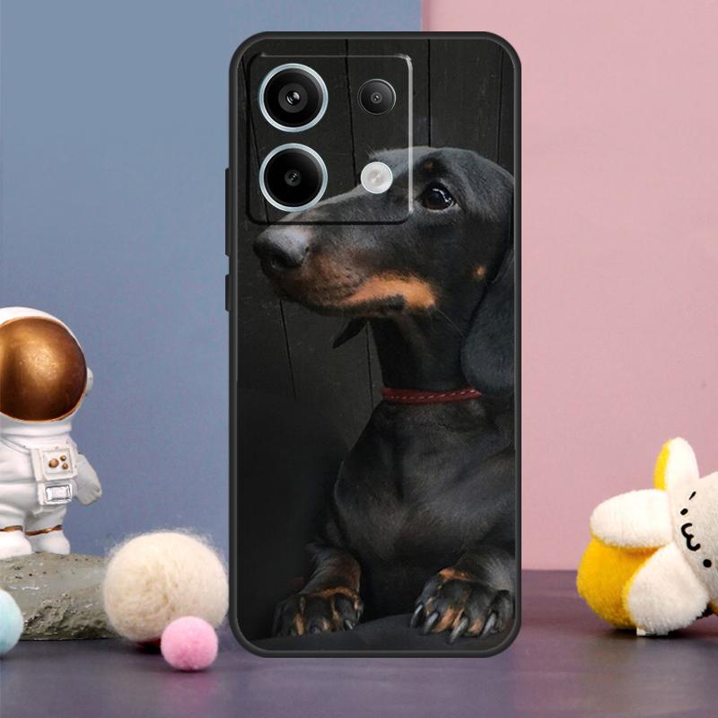 Чехол с собакой таксой для Xiaomi Redmi 13C 12 12C 9C 10C Redmi Note 11 12 13 Pro 9 10 10S 11S 12S Задняя крышка