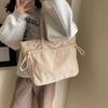 Large Capacity Corduroy Tote Bag Women's Autumn and Winter New Pumping Belt Women's Bag Student Shoulder Bag Armpit Big Bag
