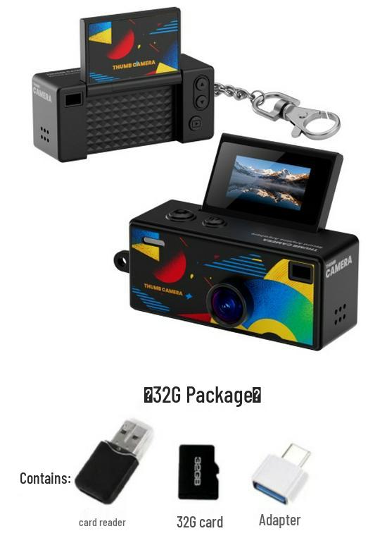 Портативная HD-камера-раскладушка G62: Размером с большой палец, подвеска на рюкзак для студентов и вечеринок
