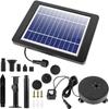 Solar Water Pump with 5 LED Color Light 7pcs Nozzle Kit Solar Fountain Pump 170L/H Max Flow 40-60cm