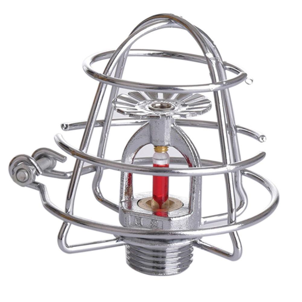 2pcs Screw Type Sprinkler Protector Cage Iron Universal Sprinkler Cover Garage Use