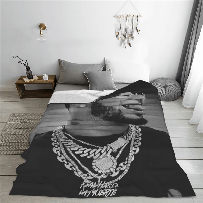 Индивидуальное одеяло с 3D-принтом Anuel AA Rapper, мягкий фланелевый флис, теплое плед-одеяло для путешествий, спальни, дивана, стеганое одеяло