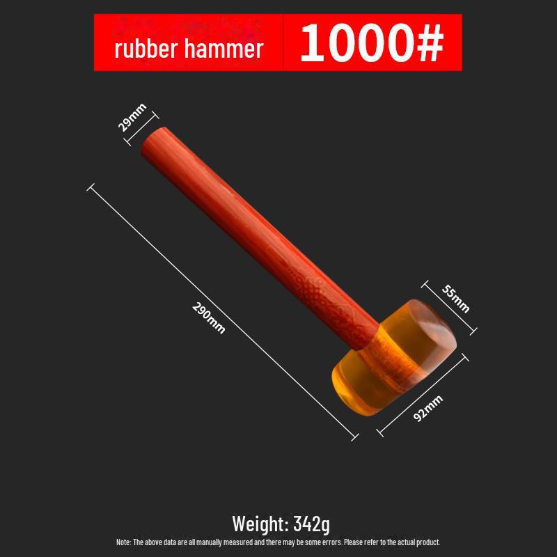 Прозрачный резиновый молоток с деревянной ручкой — идеально подходит для укладки плитки, мрамора и пола
