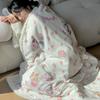 Двухслойный мультяшный флисовый плед с щенком, толстый теплый плед из искусственной овечьей шерсти для дивана-кровати, осень-зима, мягкий плюшевый клетчатый