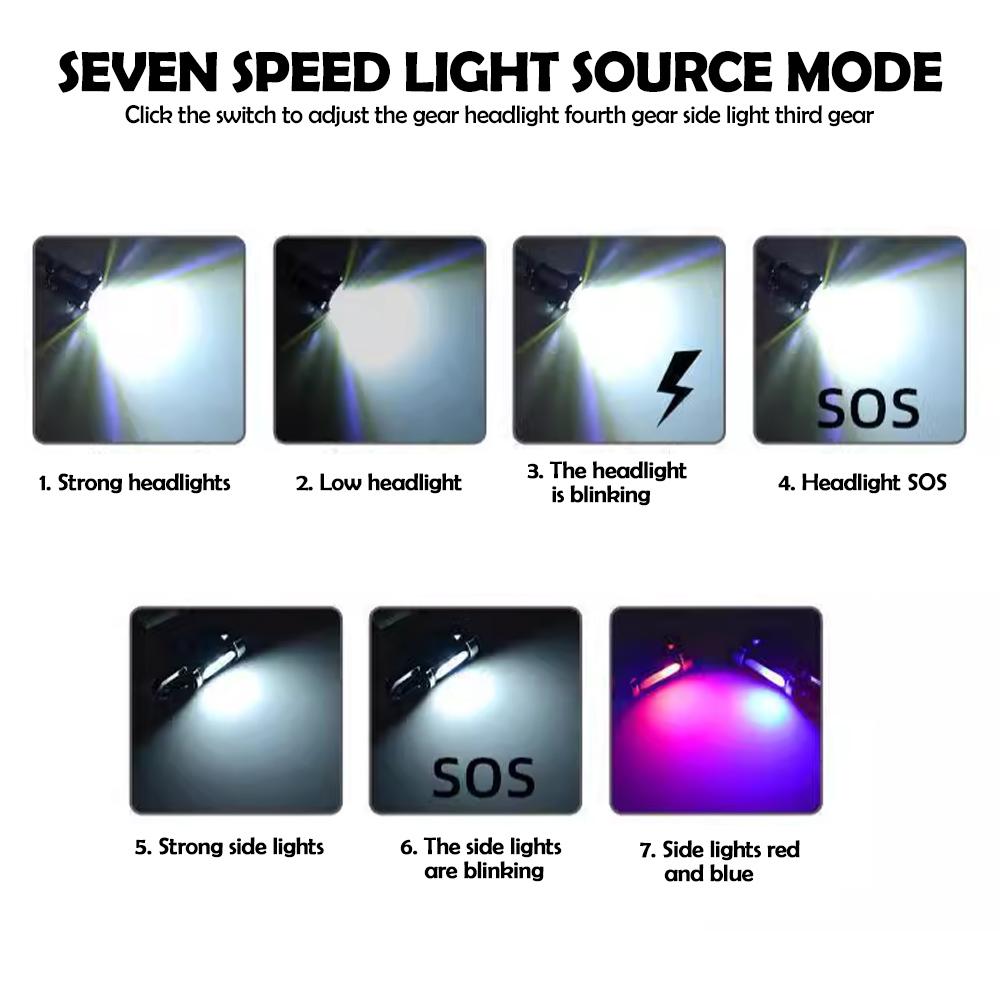 NEW Rechargeable Mini Flashlight Inspection Light Portable Keychain Camping Emergencys Lighting Tool Red Blue Flashing Light