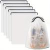 5/10/20PCS Portable Shoe Drawstring Eco Storage Bag for Sundries Travel Makeup Bag Waterproof Transparent Plastic Storage Bag