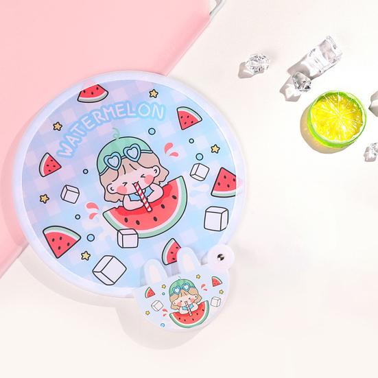 Красивый круглый подарок Colorfast Милый летний складной веер Дорожные принадлежности Ручной веер