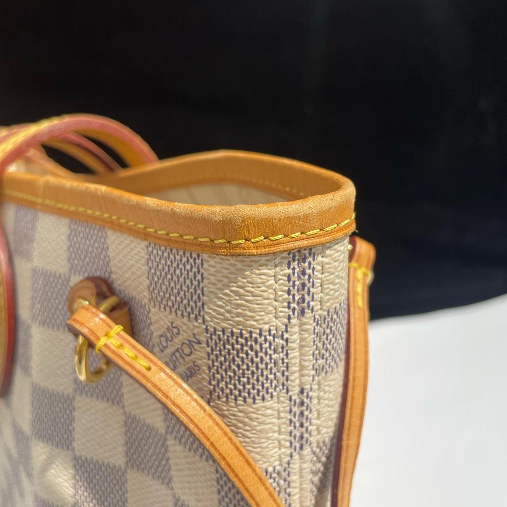[Pre-Owned] Neverfull PM Checkerboard Coated Canvas Leather Tote Bag - Very Good #1P64B72