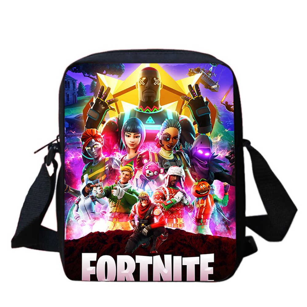 Милая мультяшная сумка через плечо Fortnite, Унисекс, Для детей 5-8 лет, Легкая сумка-органайзер с принтом для начальной школы