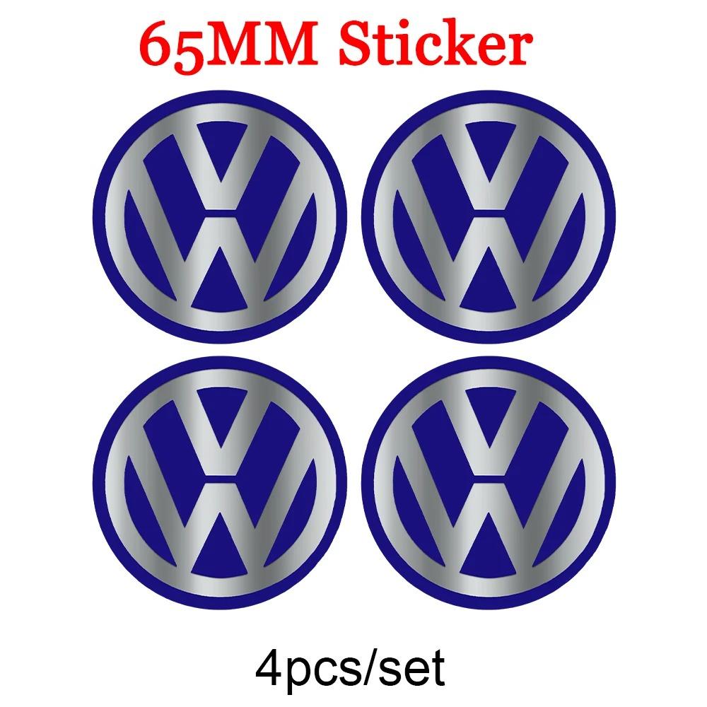 lijk1 4pcs 56/60/65mm Car Wheel Center Hub Caps Dust Cover Sticker For Volkswagen GTI Golf Polo Passat VW CC Tiguan T-ROC Jetta Taigo