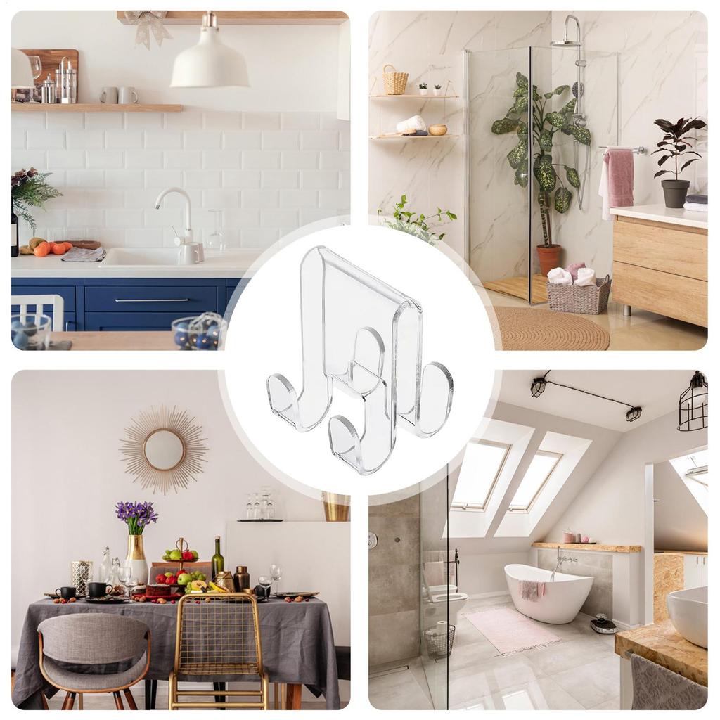 Shower Towel Hooks for Glass Acrylic Shower Door Towel Hooks Space-Saving Shower Door Hooks for Clothes Towels Washcloths and