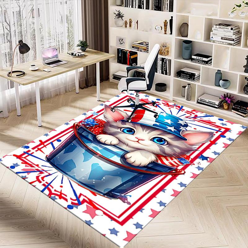 1PC Kitten Flag Extra Large Non Slip Floor carpet, Office, family, Studio   Large Area Rug Indoor Rugs, Bold Statement Piece