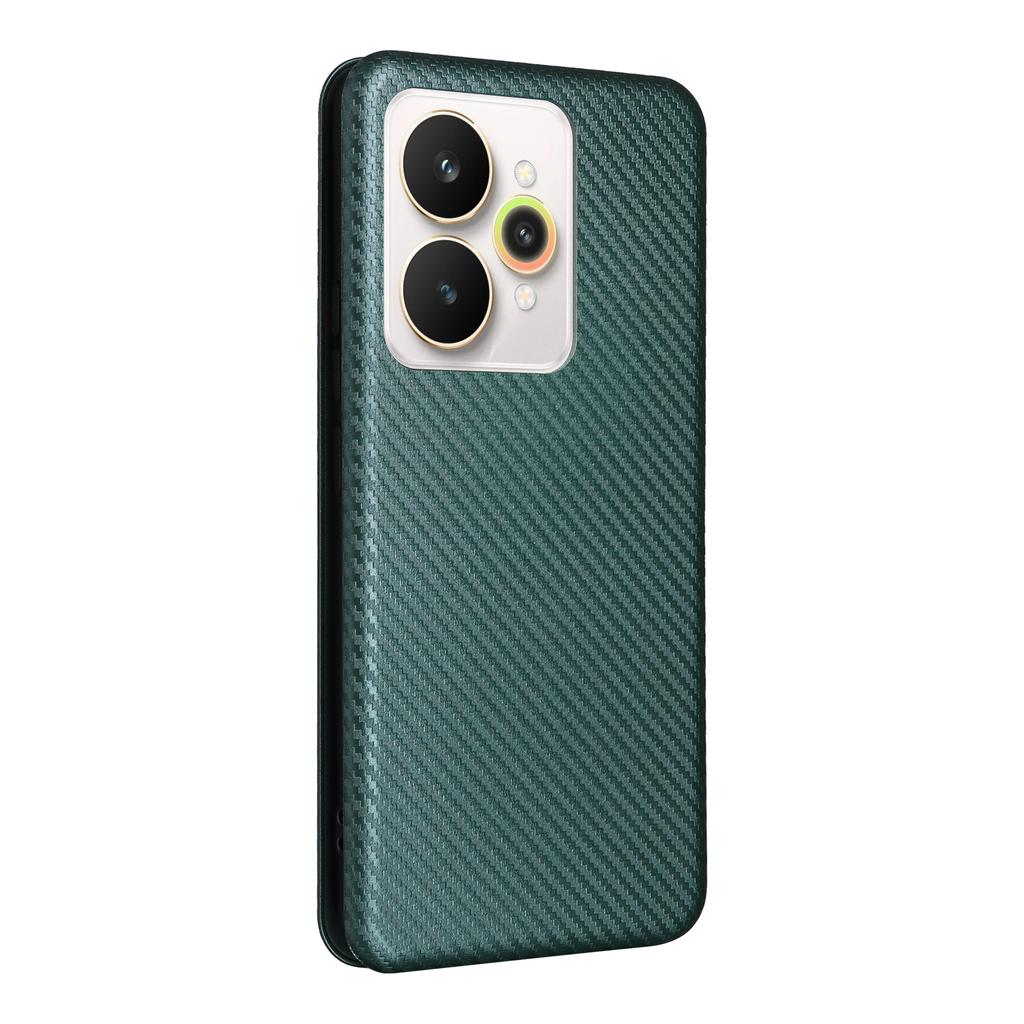 Чехол для Realme 15 Pro 5G/15 5G с текстурой углеродного волокна, противоударный, из ПУ кожи, чехол для телефона