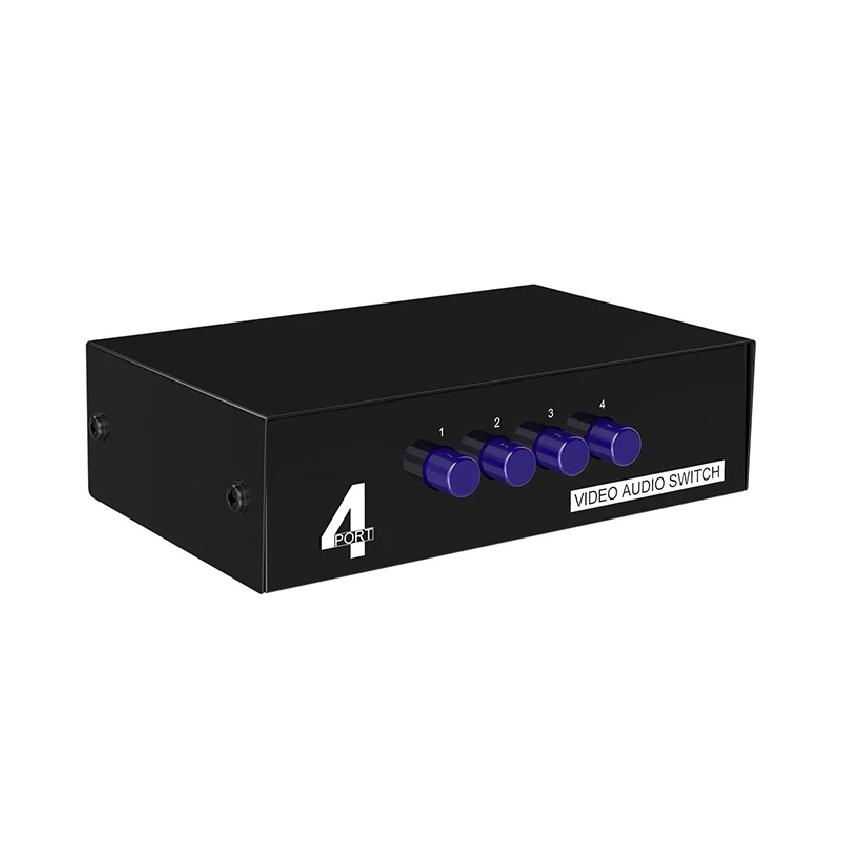 4 in 1 Out 4x1 AV Switch 4 Port AV Cable Audio Video Switcher 2x1 2 in 1 Out AV Switcher Converter for PS2 Wii VCR DVD Player TV