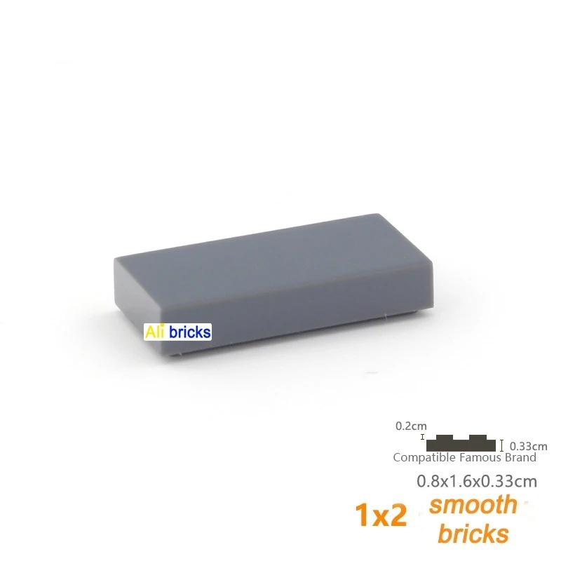 50g/186PCS 3069  Tile 1x2 Building Blocks Smooth Surface Moc Loose Parts Compatible with Bricks Children Educational Toy