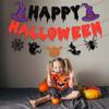 3Pcs/Set Bat Halloween Paper Banner Ghost Ghost Decor Flag Witch Pumpkin Pendant  Party Supplies