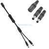 R6FF Y Splitter Cable 5.5x2.1mm/5.5x2.5mm 1 Female To 2 Male Power Adapter Line Connectors Cord Wire for Routers Speaker