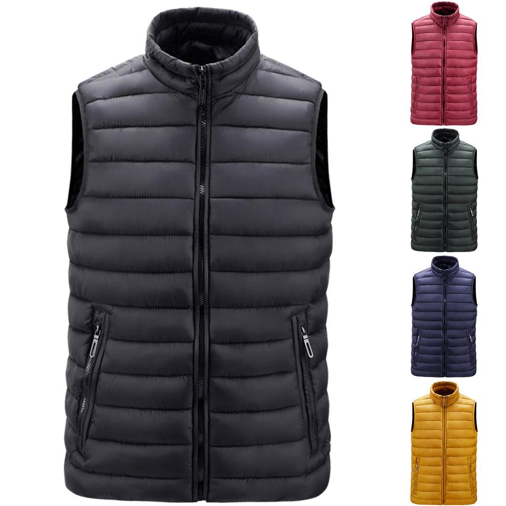 Casual Men'S Vest Men'S Loose Autumn And Winter Warm Down Cotton Vest Coat