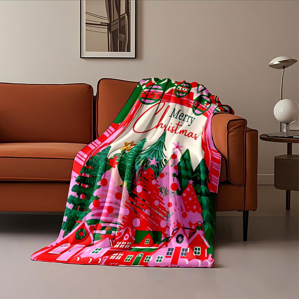 Festive Christmas Scene Blanket for all seasons blanket lunch break throw gift