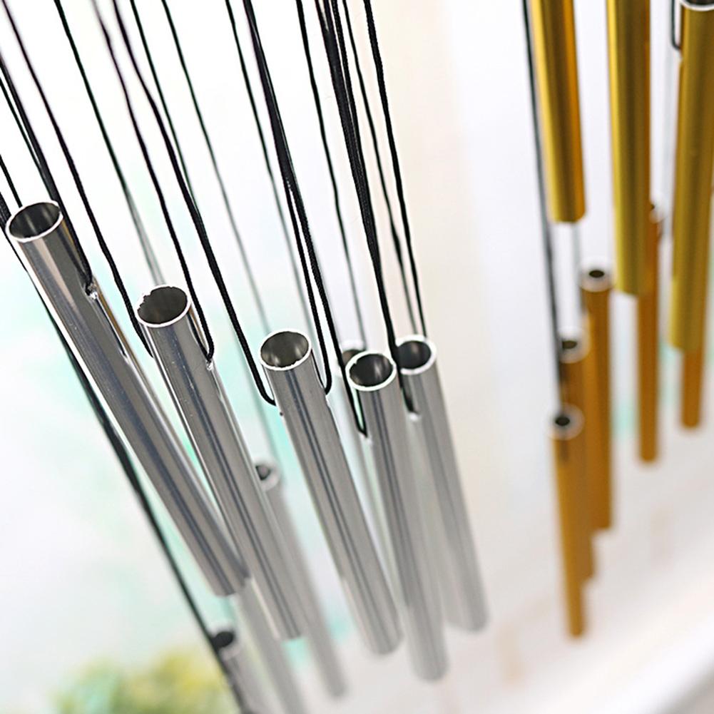 Indoor Outdoor Wind Chime Bell With 12 Aluminum Tubes For Home Garden Patio Terrace Balcony Outdoor Indoor Decoration Supplies