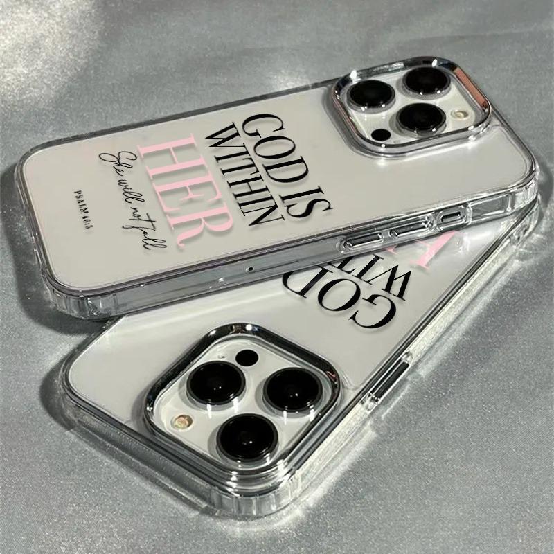 Минималистичный чехол для телефона с коллажем из букв для iPhone 17 16 15 14 13 12 11 17 Pro Max Mini 16E 7 8 Plus Винтажный цветочный чехол