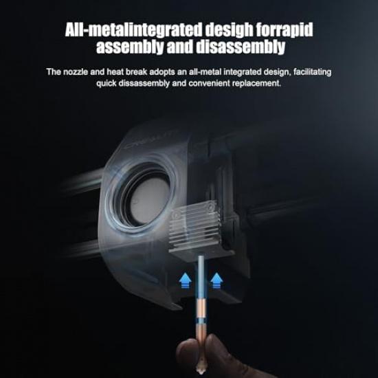 Сопло K1C 0,8*1,0 мм 2 шт. Unicorn Быстросъемное Сопло для Ender 3 V3 Подходит для 3D-принтера K1C/K1 Max Керамический Нагревательный Блок Горячий Конец Запасная Часть, Термическое