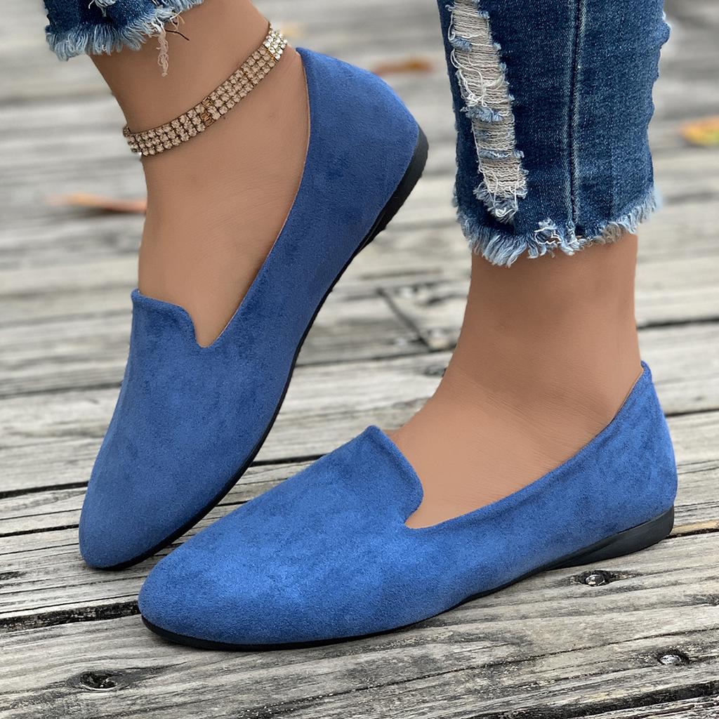 Single Shoes Women's Spring and Autumn New Casual Flat Bottom Pointed Head One Pedal