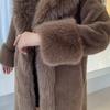 Зимние утолщенные теплые женские искусственные шубы, искусственный мех, женская длинная тонкая куртка, жилет, пальто