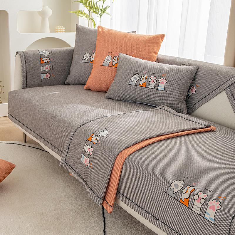 Сплошной цвет, высококачественный чехол для диванной подушки, тканевое полотенце, нескользящее, простой, современный, приятный для кожи, четырехсезонный, универсальный спинка