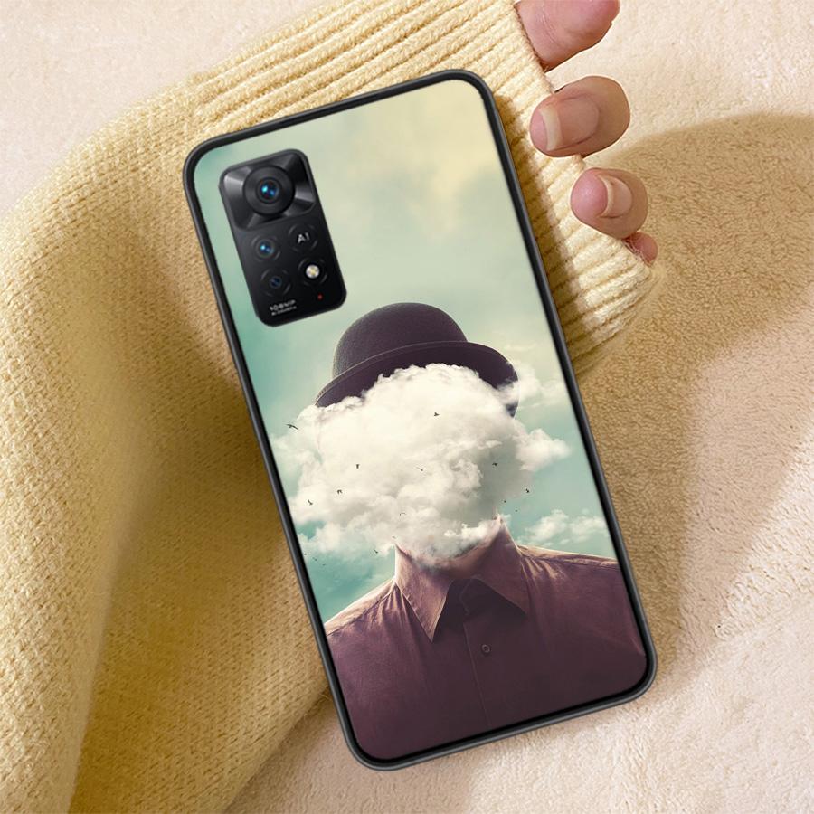 Rene Magritte Phone Case For Redmi Note 13 14 15 Pro Plus 12 13C 12C 15C 9 10 10C 9T 9C 9A TPU Soft Cover Clear Cell Cases Shock