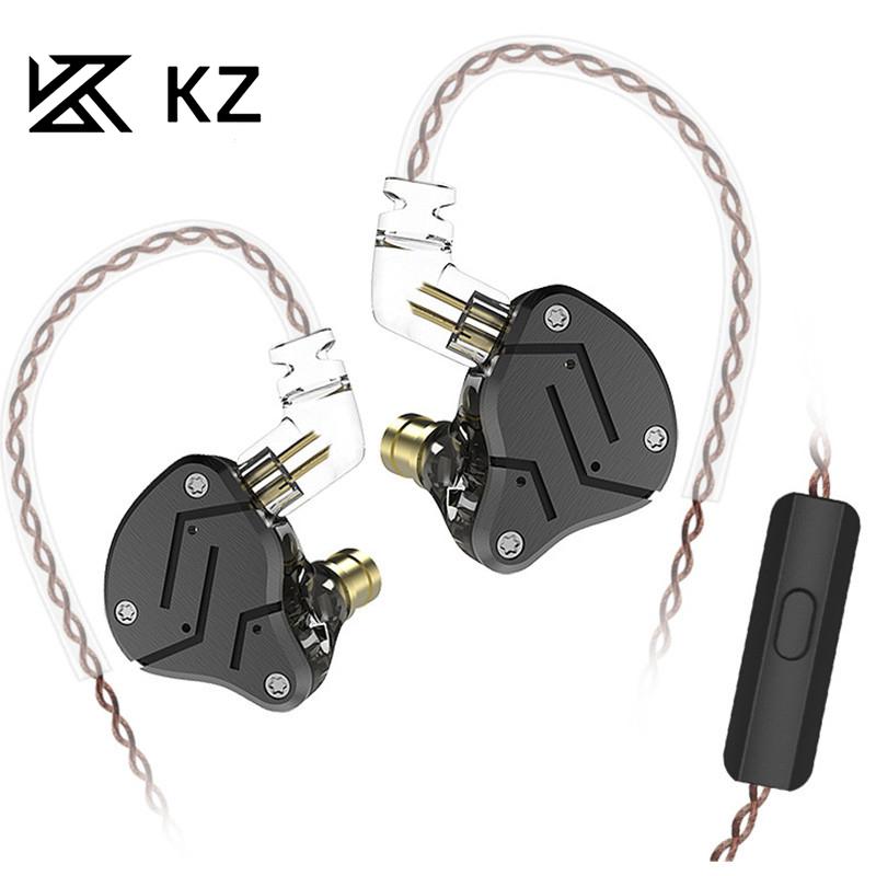 KZ-ZSN Ring Iron Moving Iron Eating Chicken Наушники-вкладыши для мобильного телефона с микрофоном и басами Проводные спортивные наушники