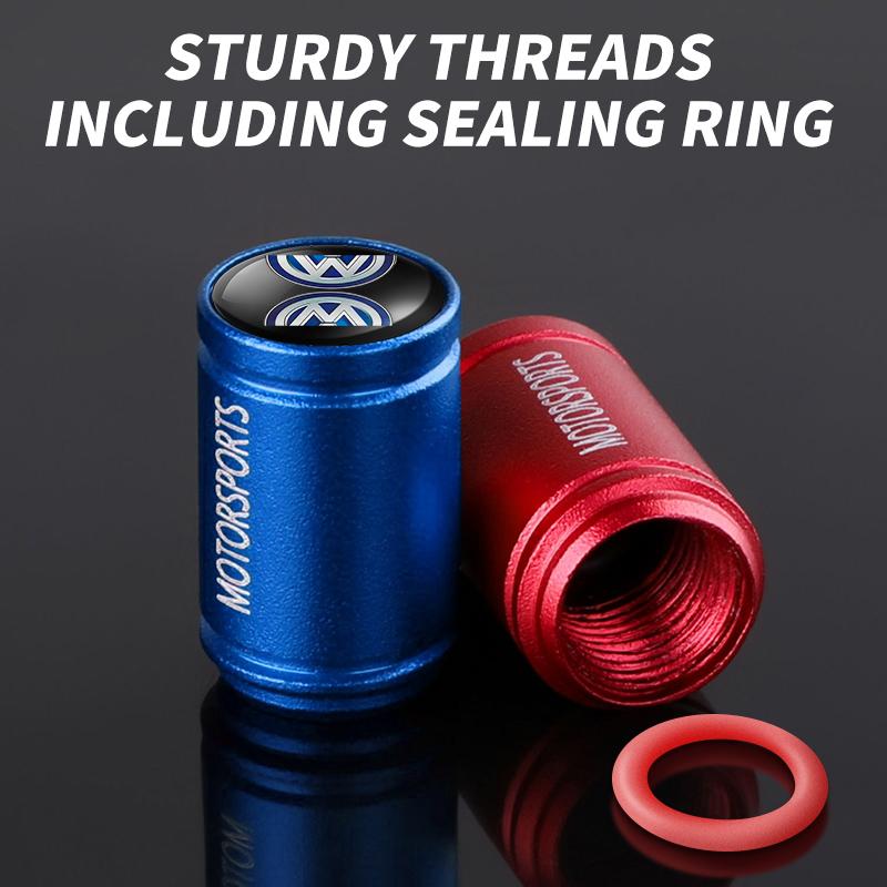 VW GTI GOLF Car 3D Metal Logo Wheel Stem Air Valve Caps Tire Dust Cover For Volkswagen VW GTI R Golf 7 Polo Tiguan Passat Jetta 