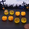 Halloween Micro Noctilucent Pumpkin Landscape Miniature Figurines Resin Ornaments Diy Doll House Decoration Car Ornament Gift