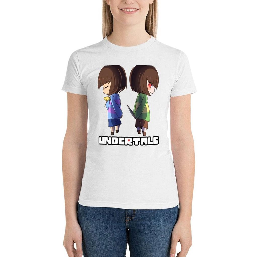 Undertale - Футболка Chara And Frisk с графикой, женская футболка