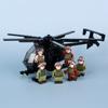 Миниатюрный вертолет MH-6 Bird, транспортное средство спецназа, солдат, игрушка-конструктор из мелких деталей