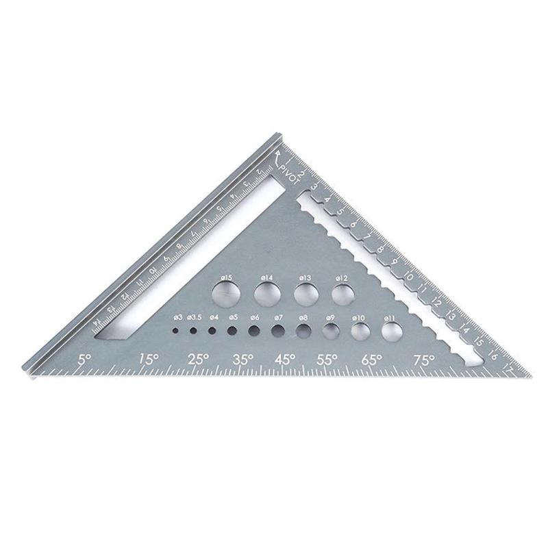 Карпентерский квадрат 170 мм, Т-образный квадрат, универсальные столярные инструменты, квадрат, транспортир, линейка, градуированный маркировочный калибр