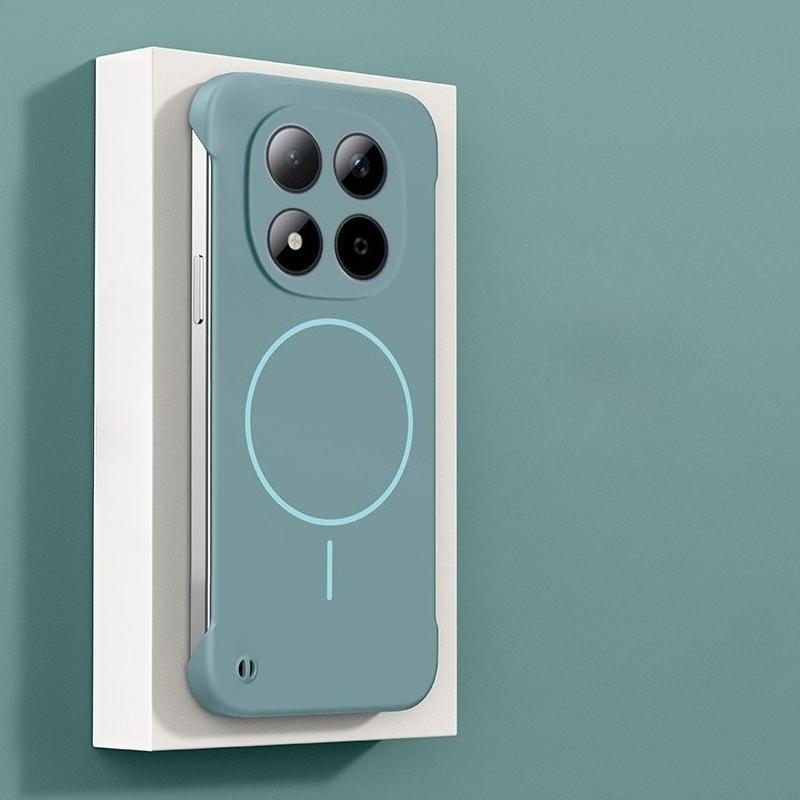 Ультратонкий безрамочный магнитный чехол для Xiaomi Redmi Note 15 14 Pro Plus Note 13 5G Note 12Pro Magsafe Жесткий ПК Матовый чехол-накладка