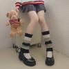 Черные, белые и серые полосатые трикотажные носки jk, чехол для японской пряной девушки y2k, осенние и зимние теплые длинные носки в стиле Лолиты